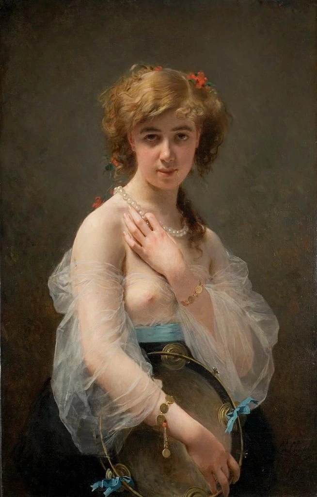 Ritratto di donna con tamburello